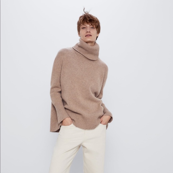 NWT Zara Cashmere Turtleneck Sweater - Picture 7 of 7